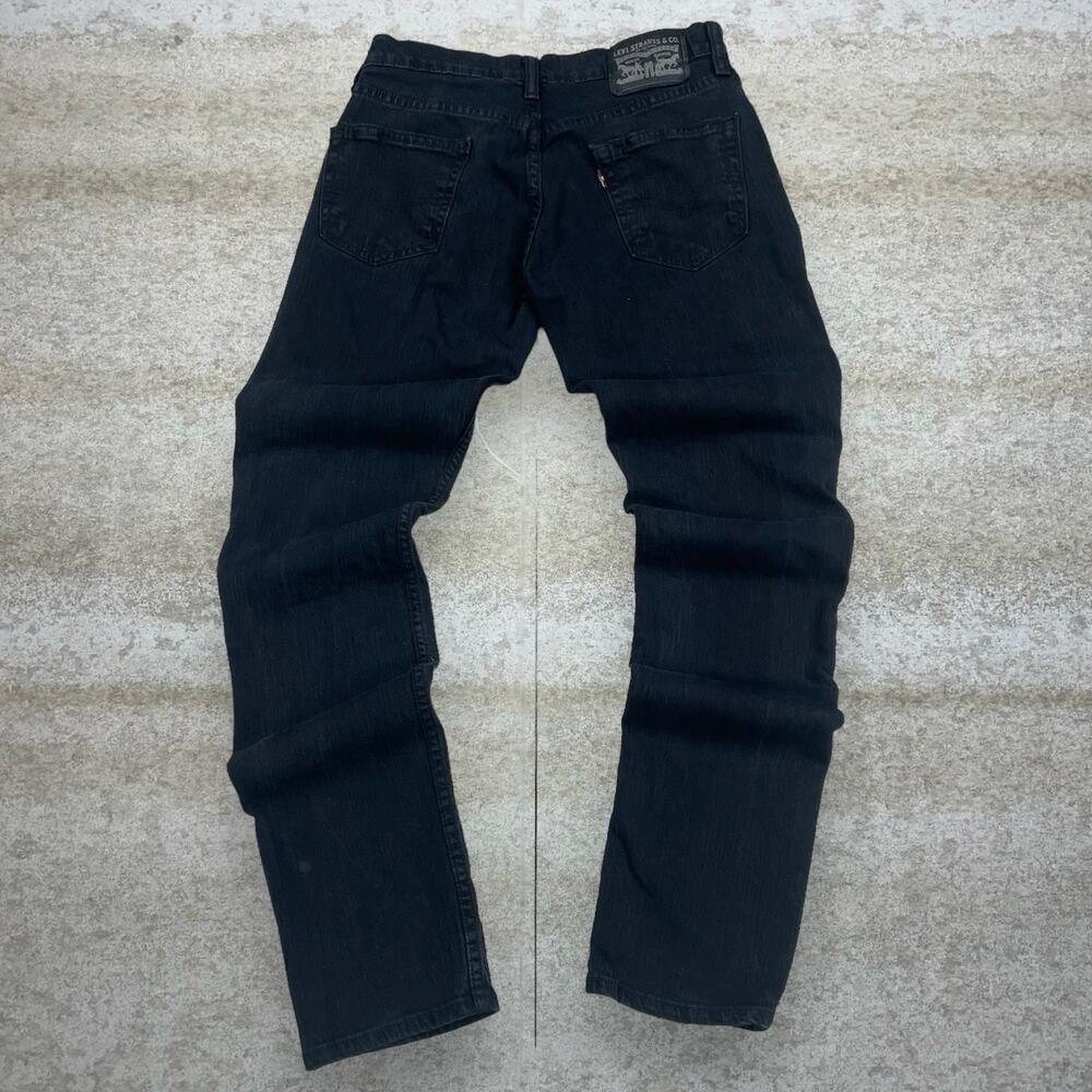 Vintage Y2K Levis Jeans 511 29x32 Slim Fit Jet Black Wash Denim Red Tab